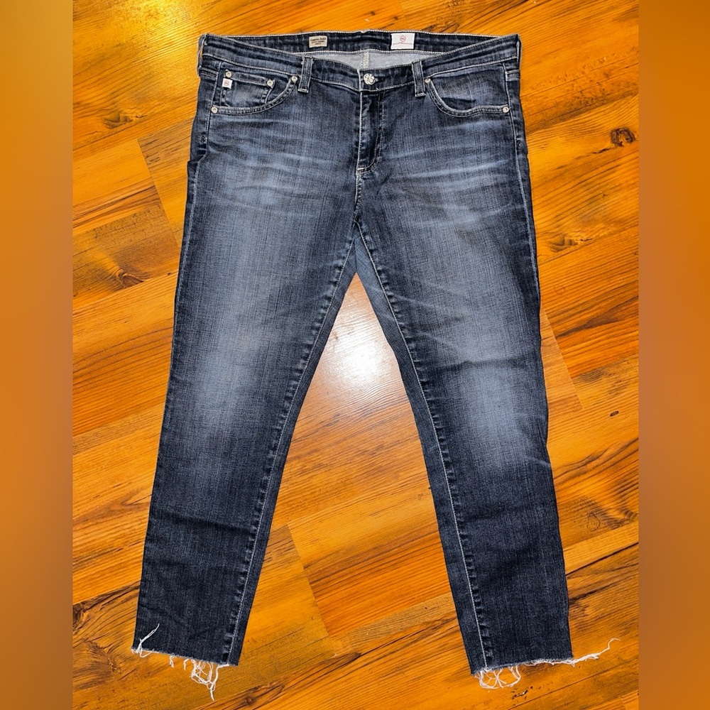AG Adriano Goldschmied Legging Skinny Cutoff Jeans 31